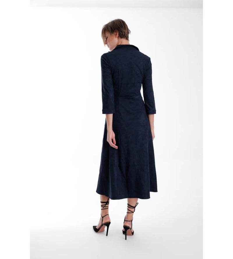 Karina Grimaldi Victoria Suede Maxi Midnight