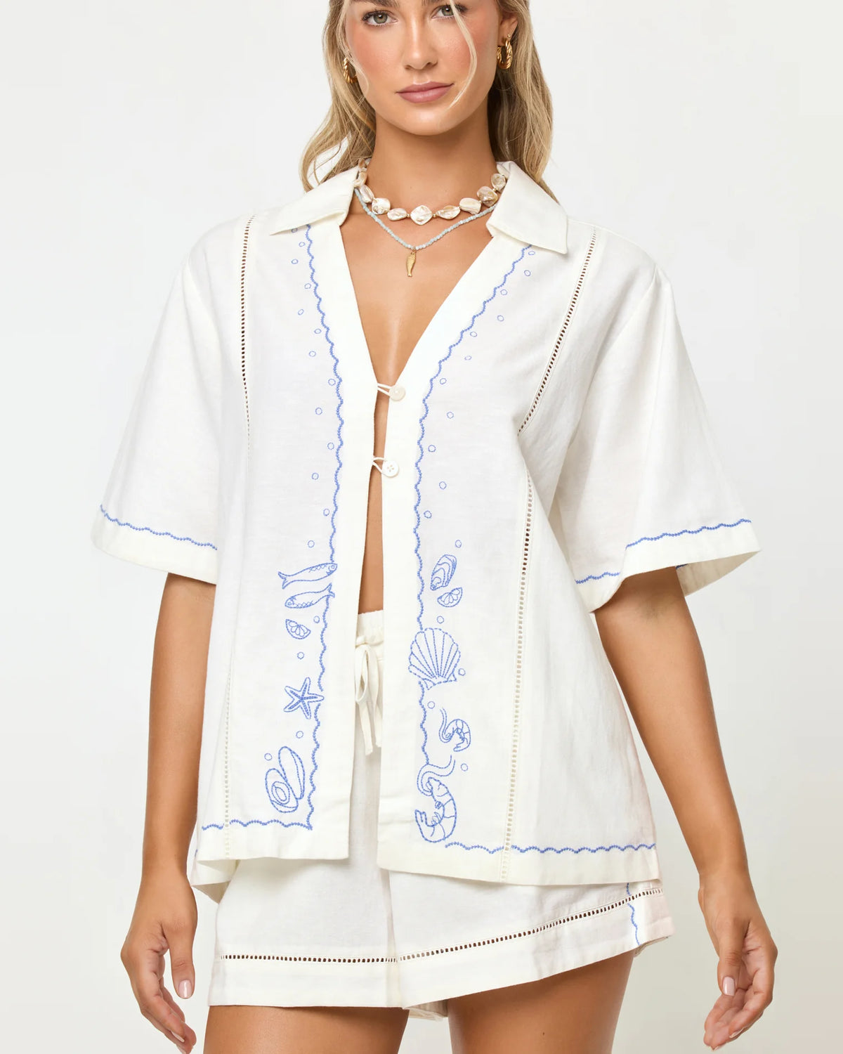 LSpace La Mer Shirt Cream