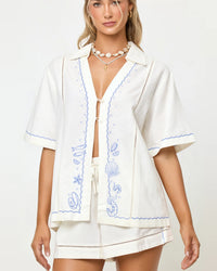 LSpace La Mer Shirt Cream