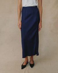 BD Satin Side Slit Maxi Skirt