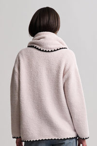 Barefoot Dreams CC Blanket Stitch Cardigan with Detachable Scarf