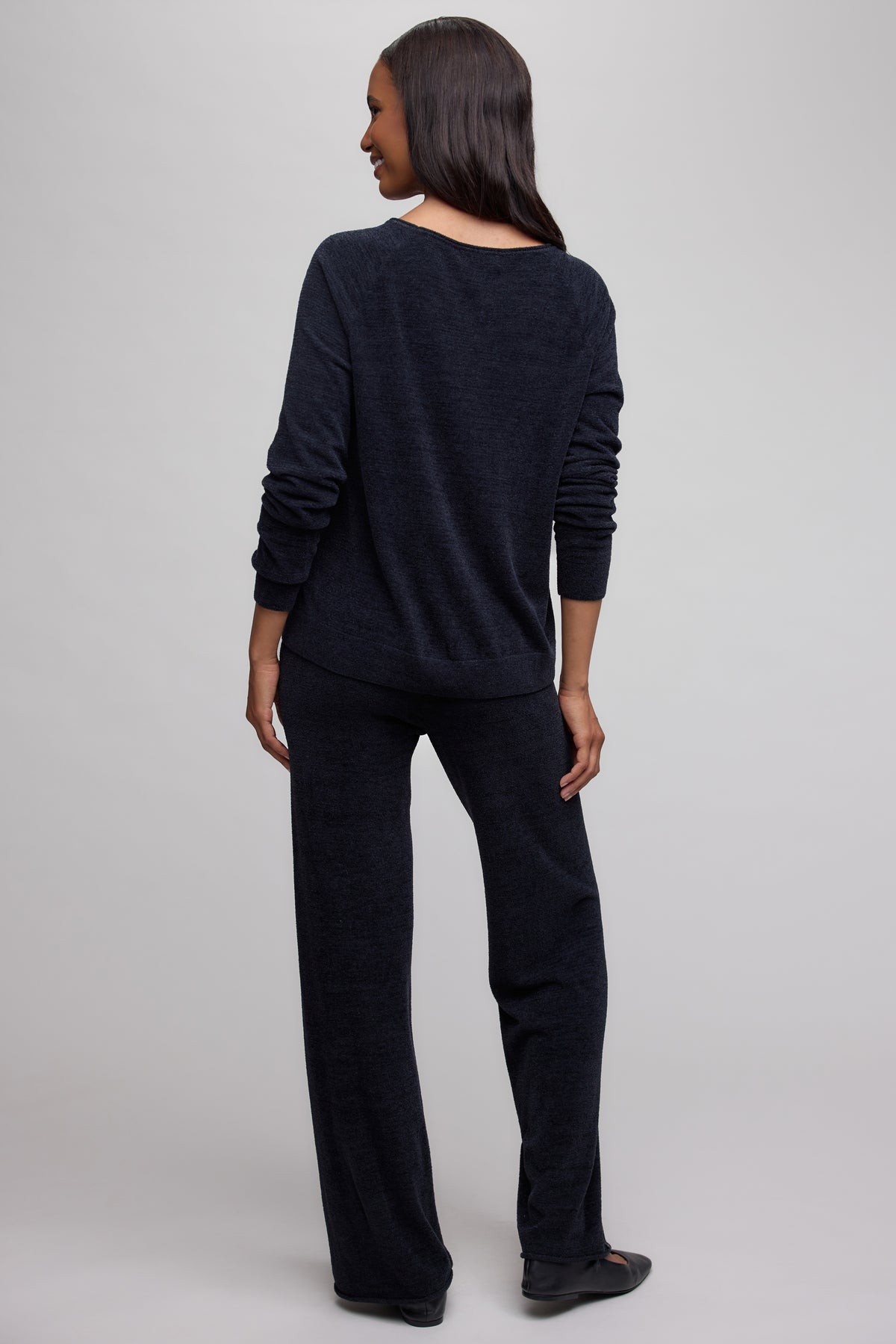 Barefoot Dreams CCUL Jersey Roll Pullover & Wide Leg Pant