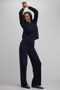 Barefoot Dreams CCUL Jersey Roll Pullover & Wide Leg Pant