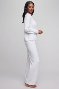 Barefoot Dreams CCUL Jersey Roll Pullover & Wide Leg Pant