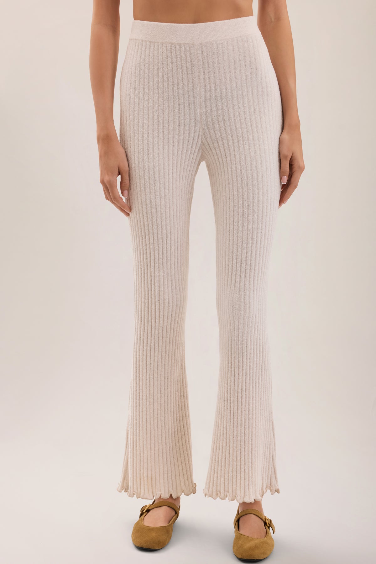 Barefoot Dreams CCUL Petal Edge Rib Kick Flare Ankle Pant