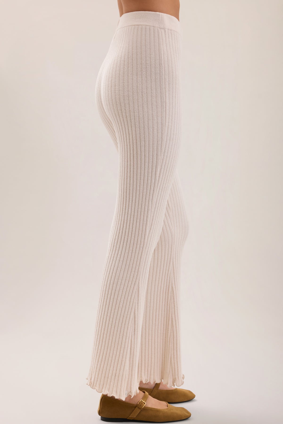 Barefoot Dreams CCUL Petal Edge Rib Kick Flare Ankle Pant