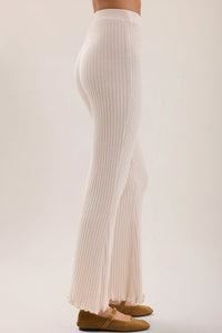 Barefoot Dreams CCUL Petal Edge Rib Kick Flare Ankle Pant