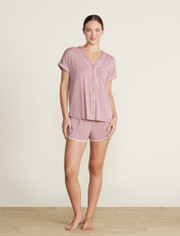Barefoot Dreams Malibu Soft Jersey Piped Lounge Set
