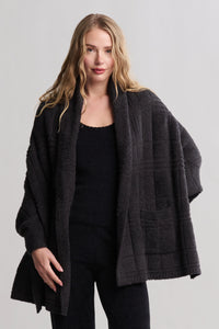 Barefoot Dreams CC Cotton Tonal Plaid Blanket Wrap