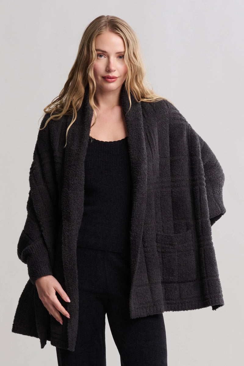 Barefoot Dreams CC Cotton Tonal Plaid Blanket Wrap
