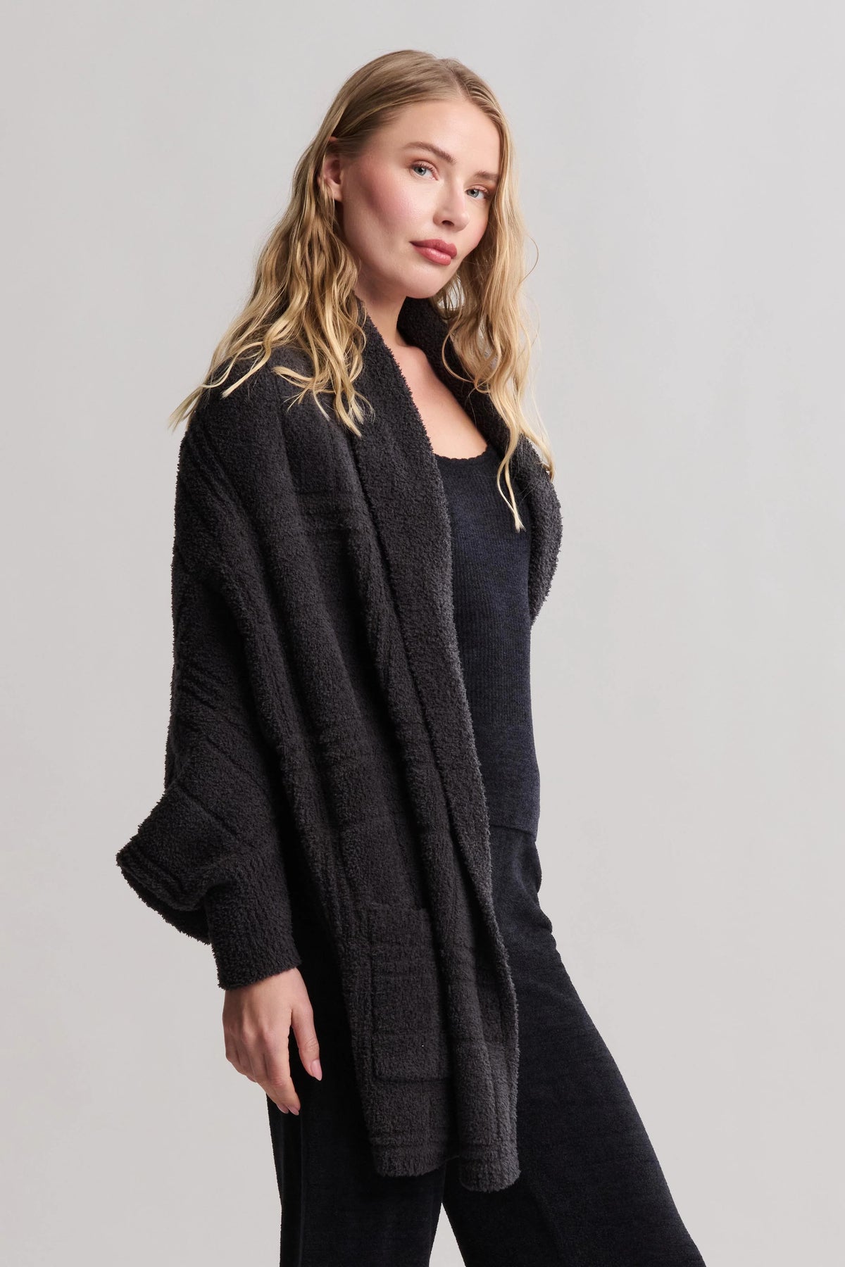 Barefoot Dreams CC Cotton Tonal Plaid Blanket Wrap
