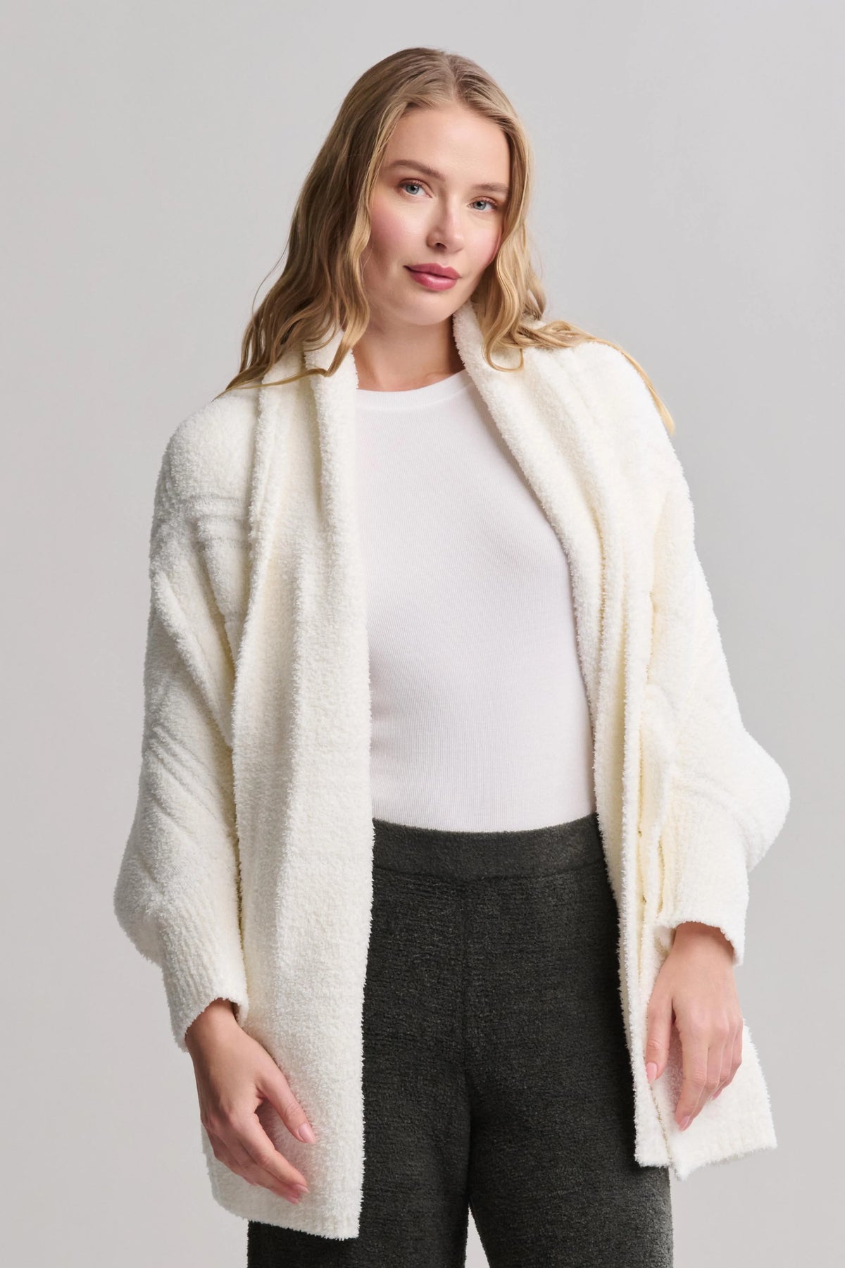 Barefoot Dreams CC Cotton Tonal Plaid Blanket Wrap