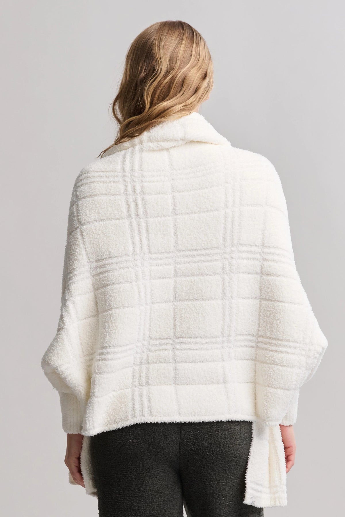 Barefoot Dreams CC Cotton Tonal Plaid Blanket Wrap