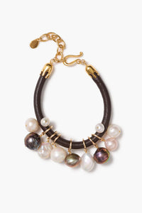 Chan Luu Lea Leather Bracelet Pearl