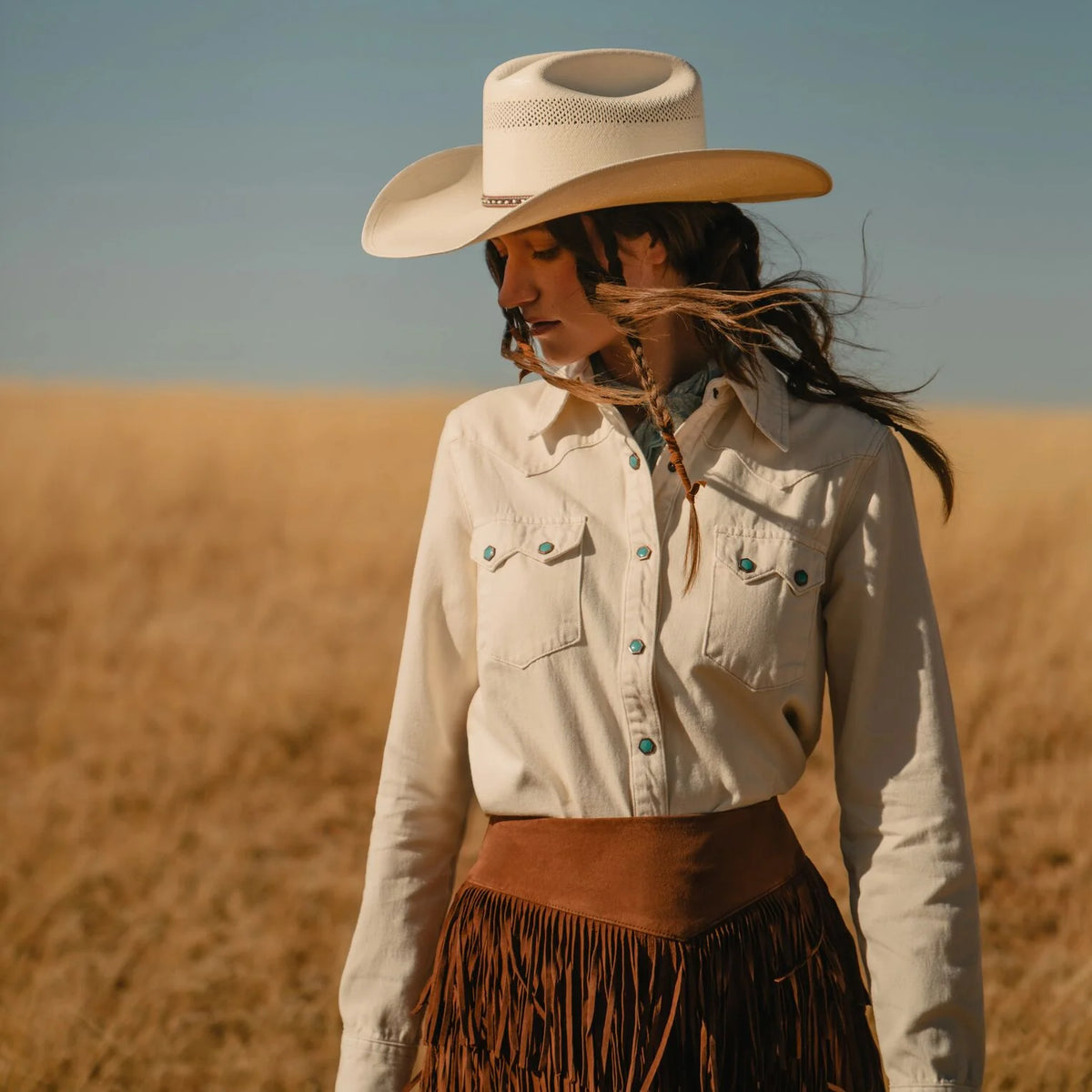 Stetson Turq Western Shirt