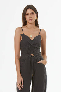 YFB Black Olive Fleur Top