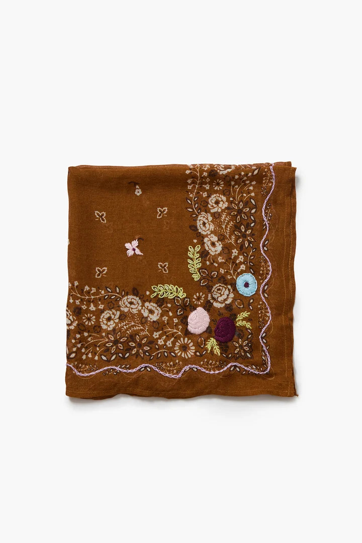 Chan Luu Emb. Floral Bandana Hide