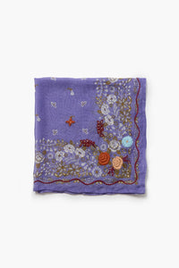 Chan Luu Emb. Floral Bandana Lavender