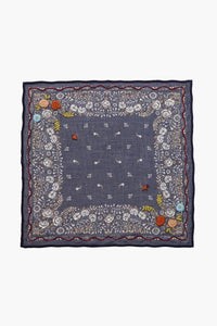 Chan Luu Emb. Floral Bandana Indigo
