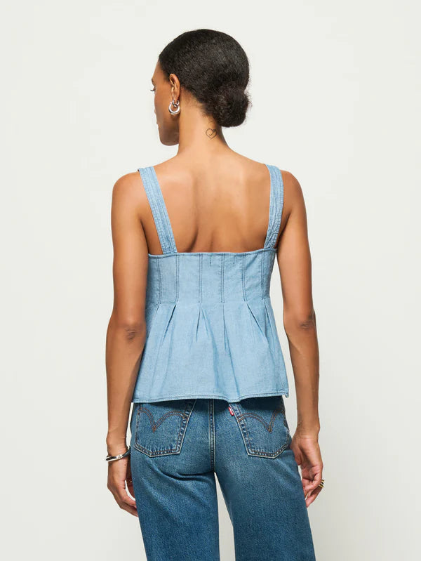 Nation Dove Pleated Tank