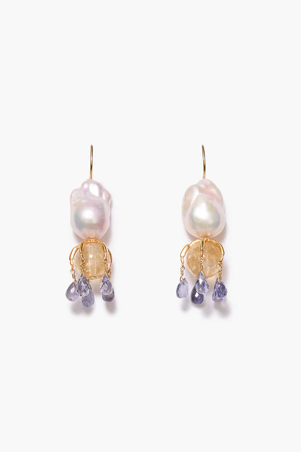 Chan Luu Lark Drip Earrings Citrine