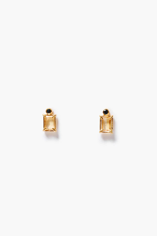 Chan Luu Tabby Stud Earrings Citrine