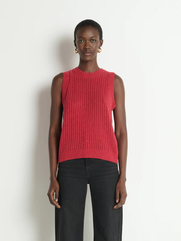 Nation Elliana Knit Tank Red
