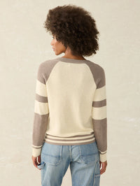 Faherty Throwback Waffle V-Neck