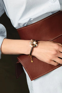 Chan Luu Lea Leather Bracelet Pearl
