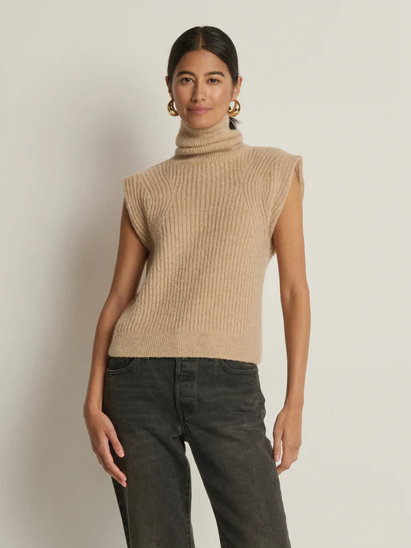 Nation Isha Turtleneck Tank Moonbeam