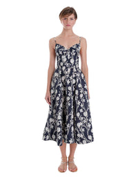 Karina Grimaldi Winona Print Midi Navy Floral
