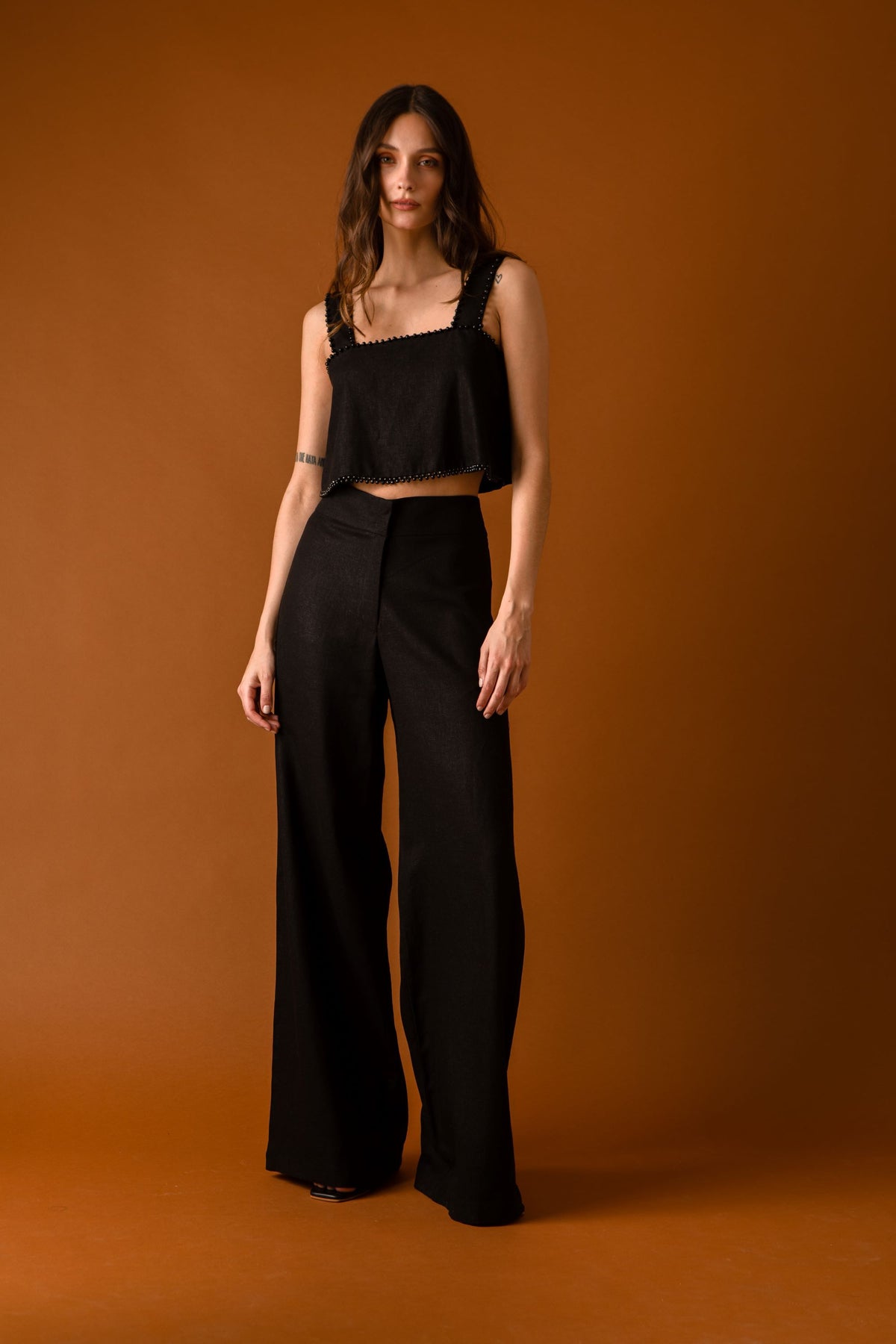 Kaanas Charlotte Black Palazzo Pants