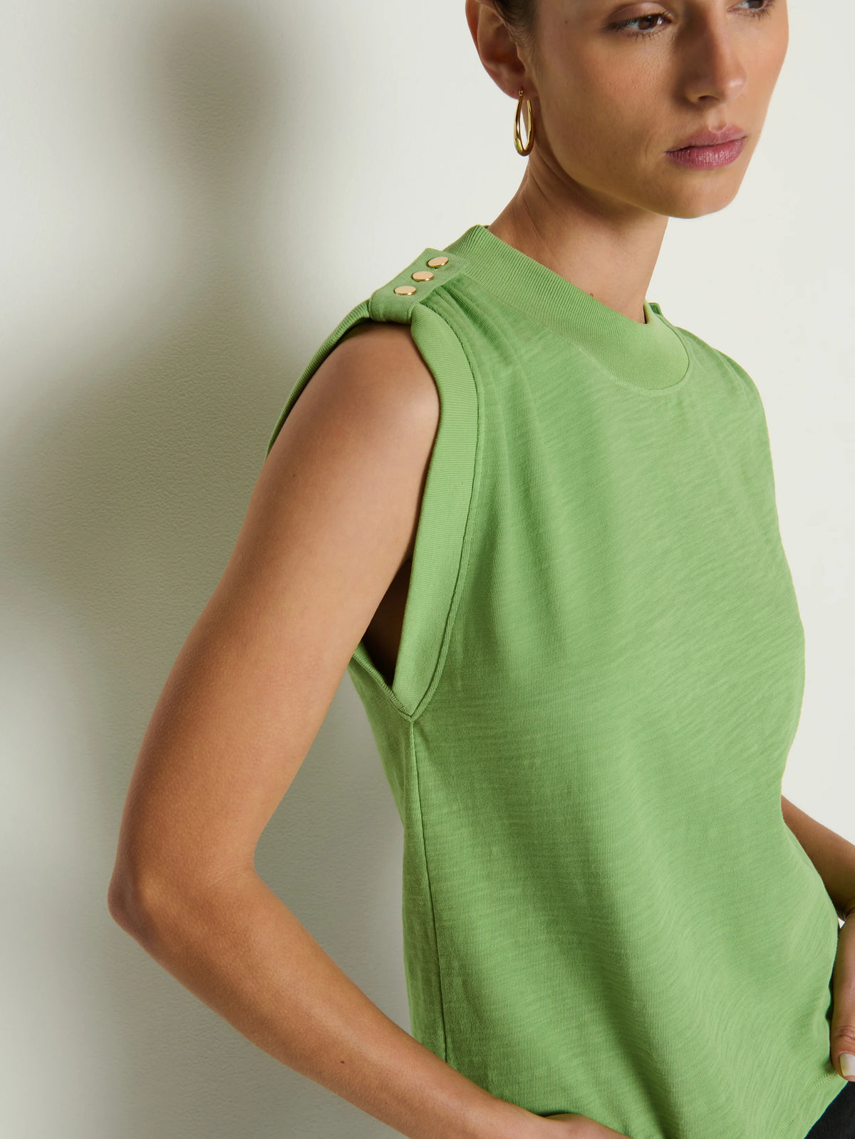 Nation Mikka Button Tank Cactus