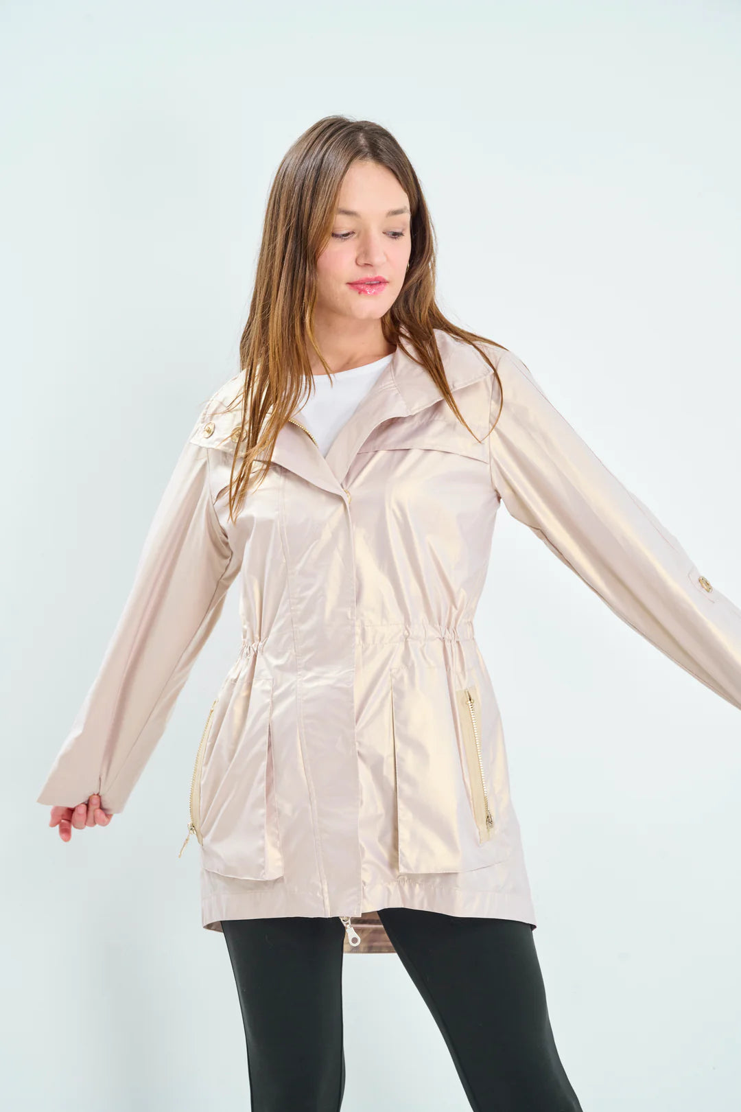 Anorak Metallic Rain Jacket