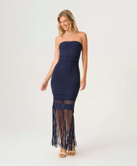 PQS Navy Melissa Fringe Dress