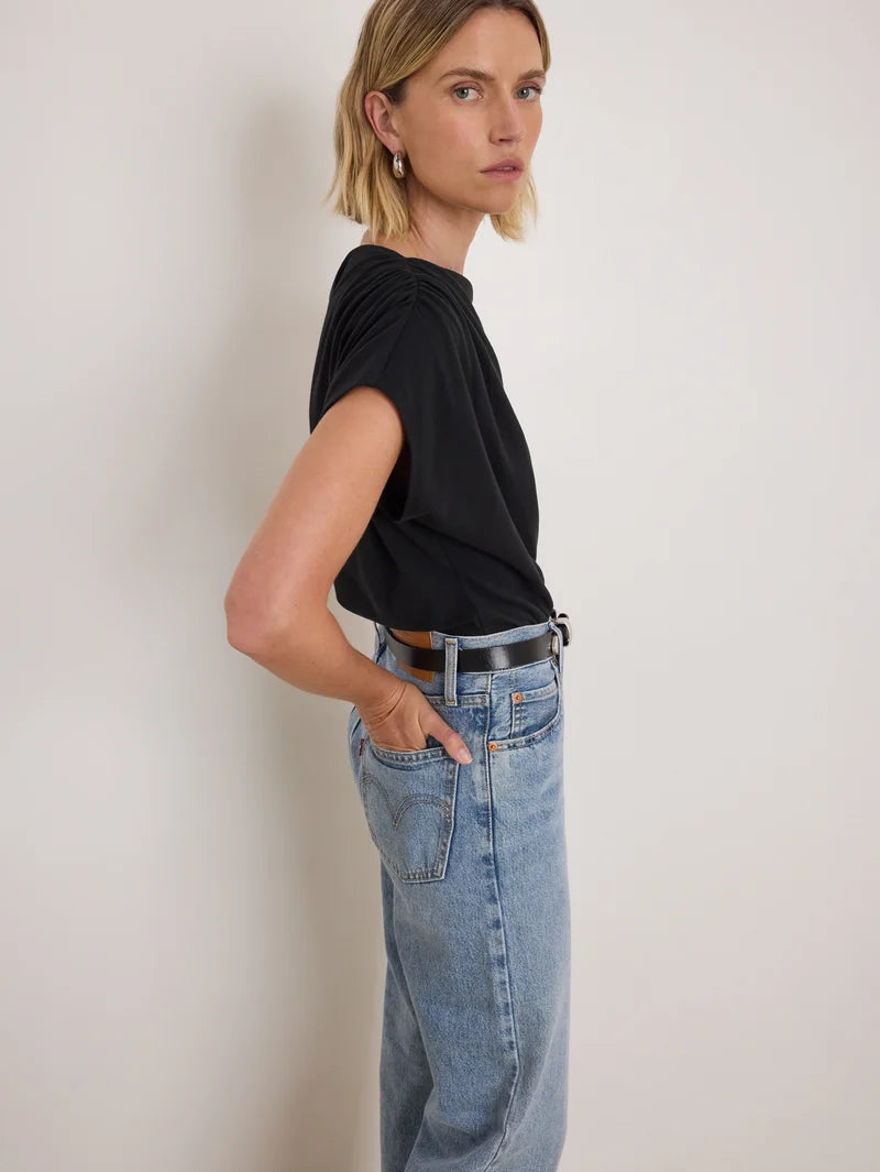 Nation Pietra Off Shoulder Tank Black