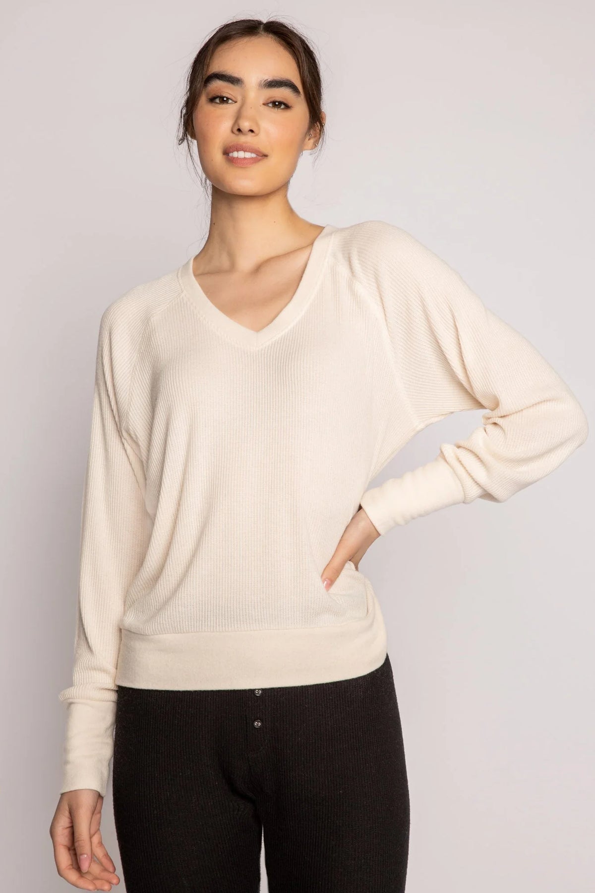 PJ Salvage L/S Textured Essential Stone