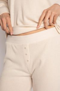 PJS Textured Essentials Pant Stone