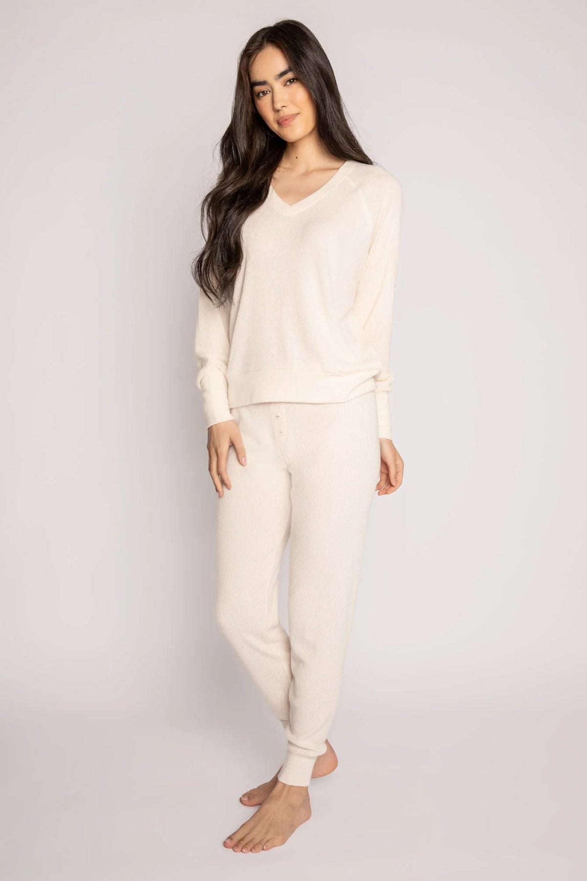 PJS Textured Essentials Pant Stone