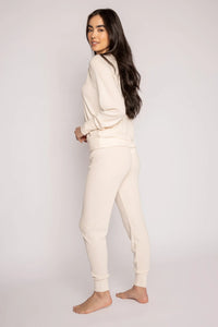 PJS Textured Essentials Pant Stone