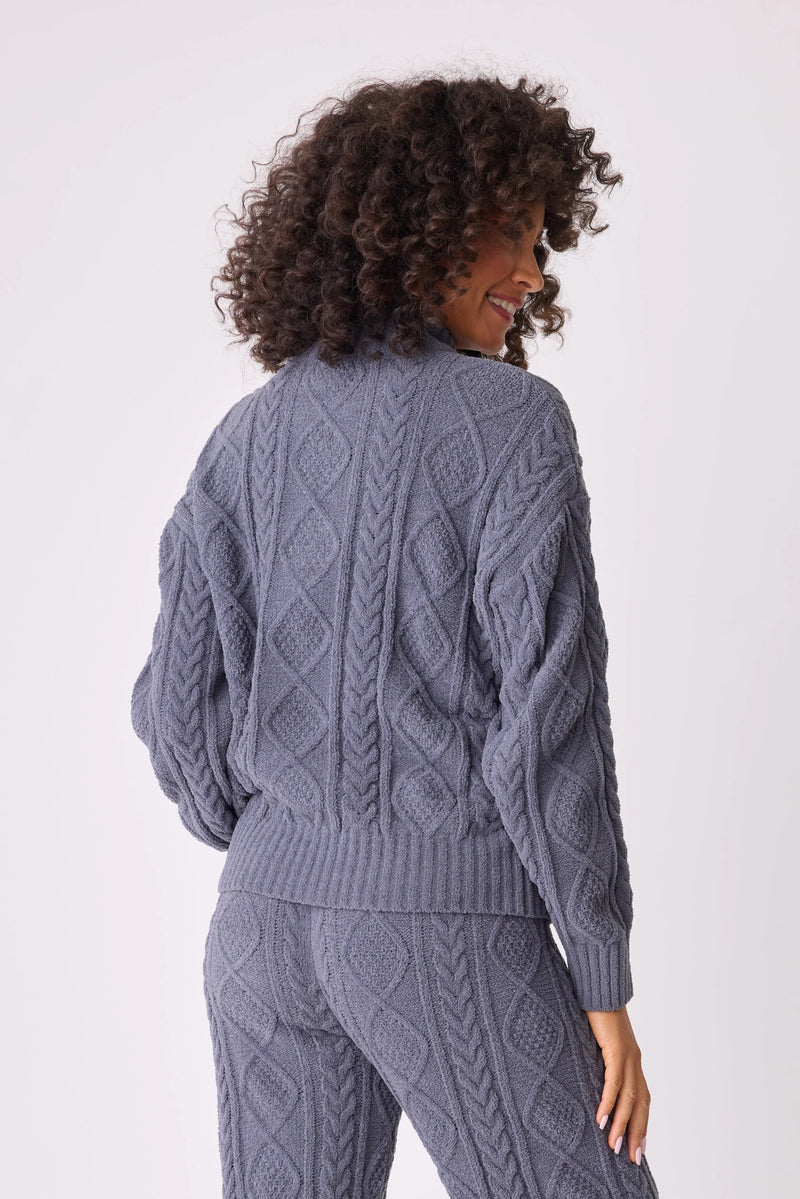 PJ Salvage Chenille Cable Sweater