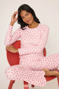 PJS Crazy For Holidays Pant Ditsy Floral Pink