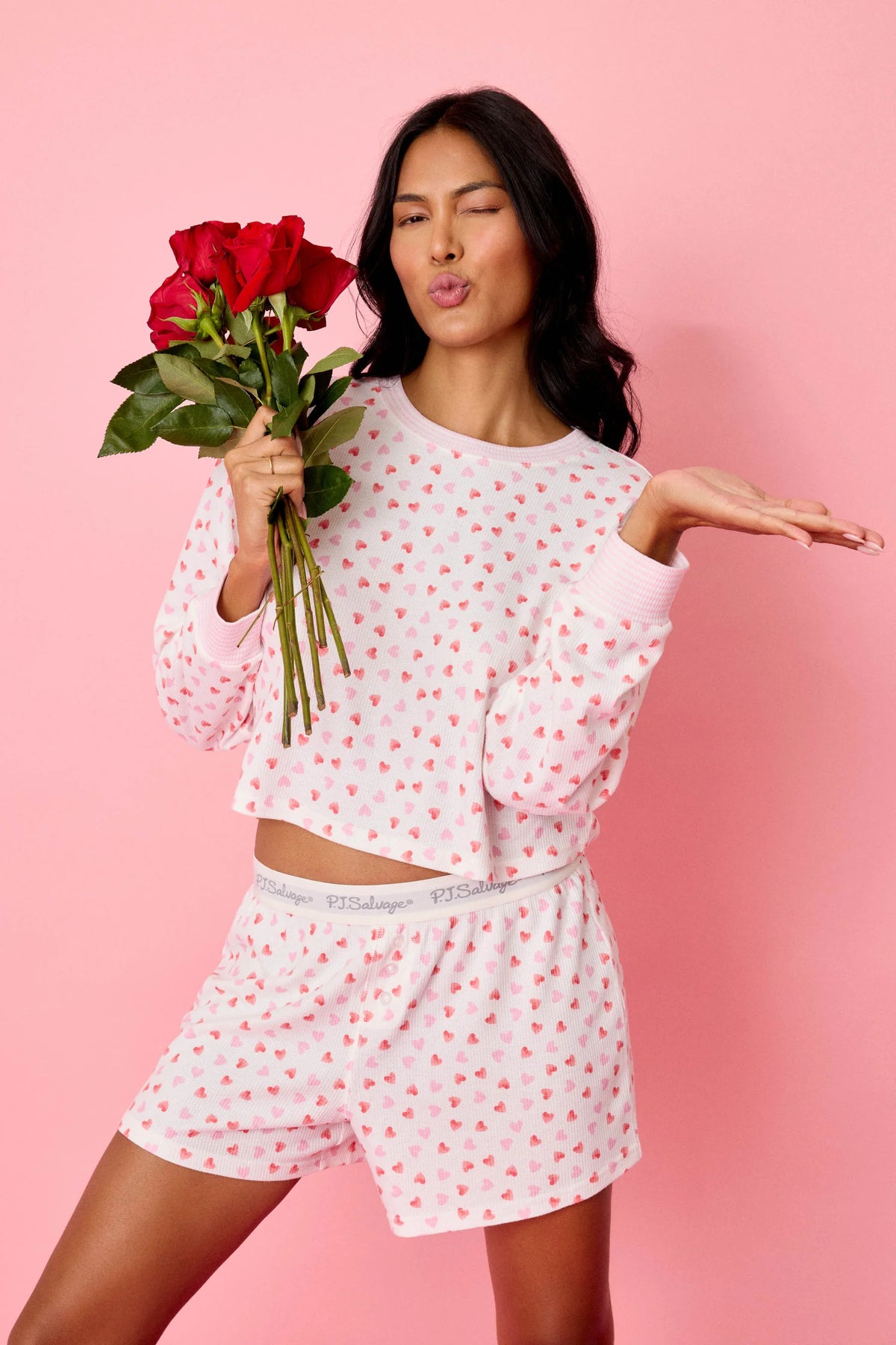 PJS BF Boxer Heart to Heart Short Set