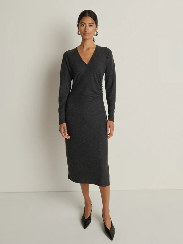 Nation Sandrine Midi Dress Charcoal