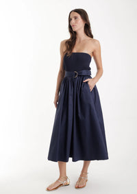 Karina Grimaldi Ines Knit Dress Static Blue