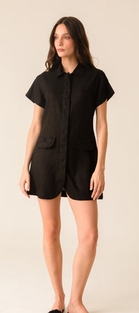 Kaanas Florencia Black Mini Dress