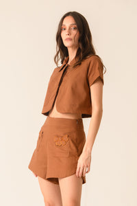 Kaanas Colette Caramel Shorts