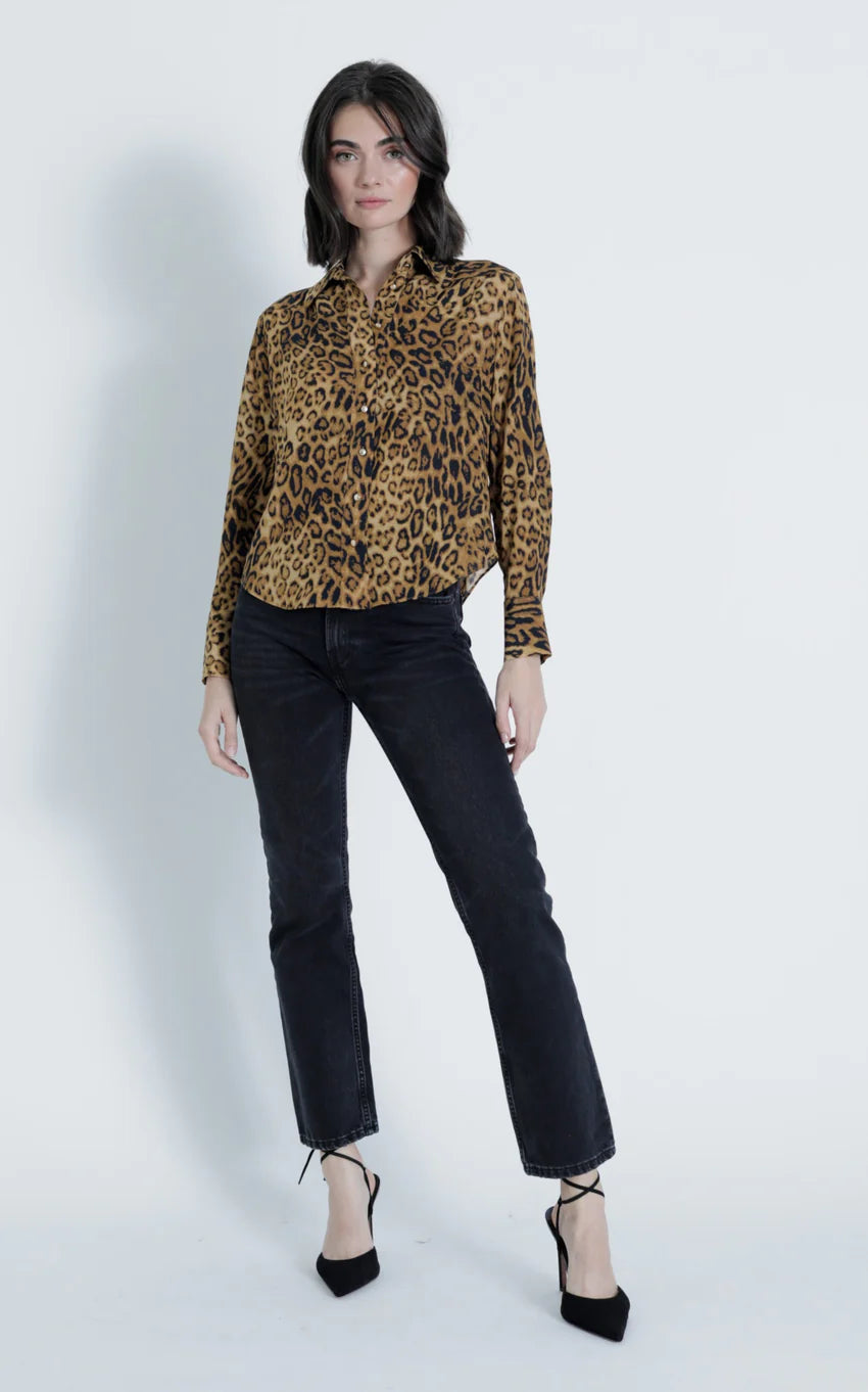 Karina Grimaldi Mariana Leopard Blouse