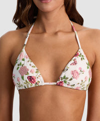 PQ English Rose Embroidered Triangle Top