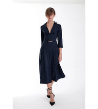 Karina Grimaldi Victoria Suede Maxi Midnight